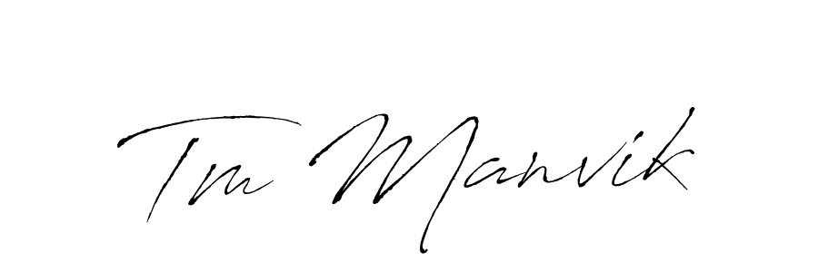Make a beautiful signature design for name Tm Manvik. With this signature (Antro_Vectra) style, you can create a handwritten signature for free. Tm Manvik signature style 6 images and pictures png