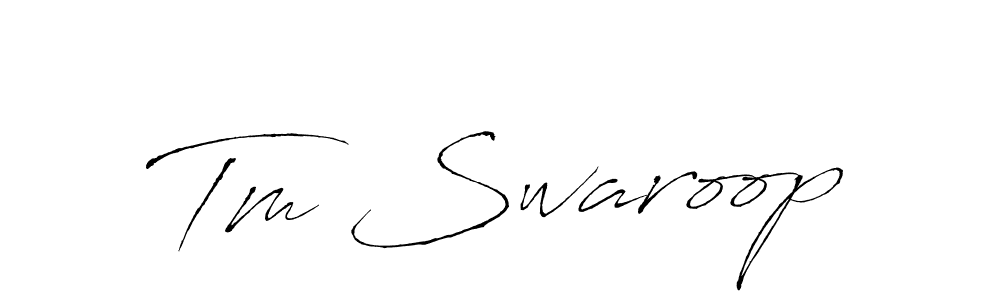 Make a beautiful signature design for name Tm Swaroop. With this signature (Antro_Vectra) style, you can create a handwritten signature for free. Tm Swaroop signature style 6 images and pictures png