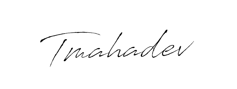 Tmahadev stylish signature style. Best Handwritten Sign (Antro_Vectra) for my name. Handwritten Signature Collection Ideas for my name Tmahadev. Tmahadev signature style 6 images and pictures png