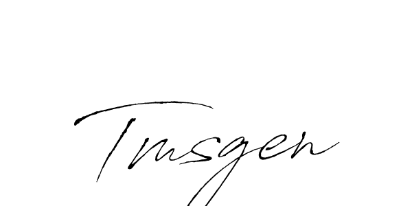 Make a beautiful signature design for name Tmsgen. With this signature (Antro_Vectra) style, you can create a handwritten signature for free. Tmsgen signature style 6 images and pictures png