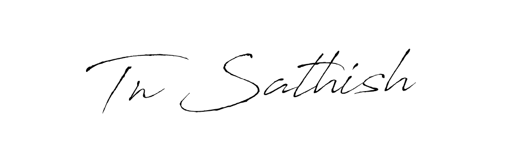 Design your own signature with our free online signature maker. With this signature software, you can create a handwritten (Antro_Vectra) signature for name Tn Sathish. Tn Sathish signature style 6 images and pictures png