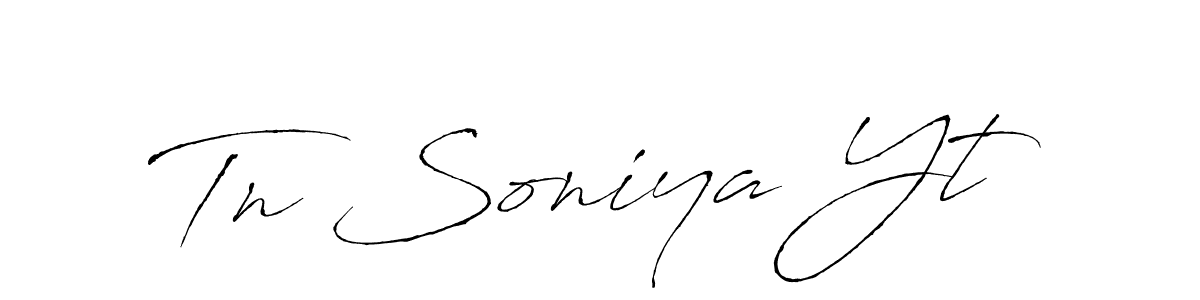 Make a beautiful signature design for name Tn Soniya Yt. With this signature (Antro_Vectra) style, you can create a handwritten signature for free. Tn Soniya Yt signature style 6 images and pictures png