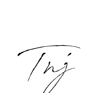 Make a beautiful signature design for name Tnj. With this signature (Antro_Vectra) style, you can create a handwritten signature for free. Tnj signature style 6 images and pictures png