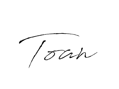 Use a signature maker to create a handwritten signature online. With this signature software, you can design (Antro_Vectra) your own signature for name Toan. Toan signature style 6 images and pictures png