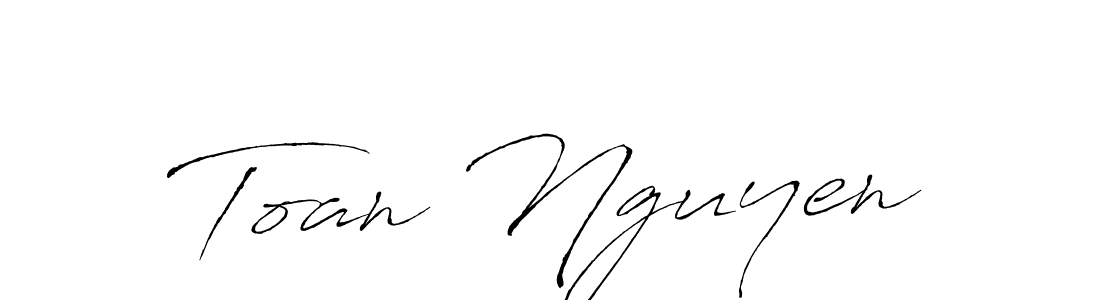 Create a beautiful signature design for name Toan Nguyen. With this signature (Antro_Vectra) fonts, you can make a handwritten signature for free. Toan Nguyen signature style 6 images and pictures png