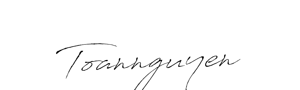 Create a beautiful signature design for name Toannguyen. With this signature (Antro_Vectra) fonts, you can make a handwritten signature for free. Toannguyen signature style 6 images and pictures png