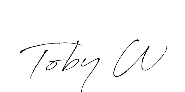Use a signature maker to create a handwritten signature online. With this signature software, you can design (Antro_Vectra) your own signature for name Toby W. Toby W signature style 6 images and pictures png
