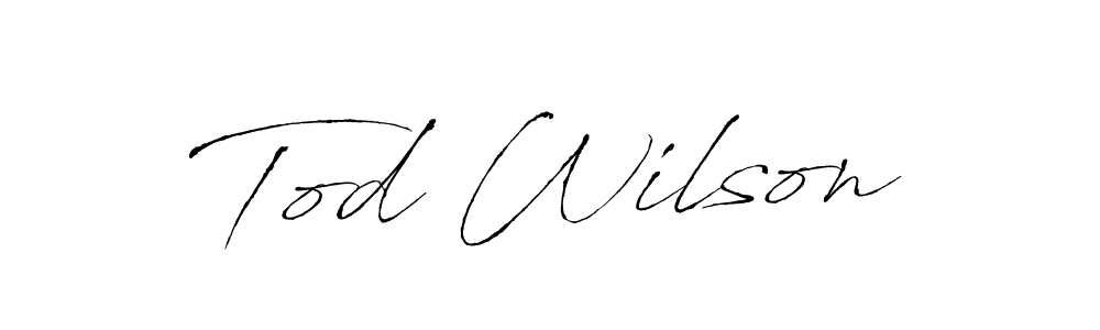 Design your own signature with our free online signature maker. With this signature software, you can create a handwritten (Antro_Vectra) signature for name Tod Wilson. Tod Wilson signature style 6 images and pictures png