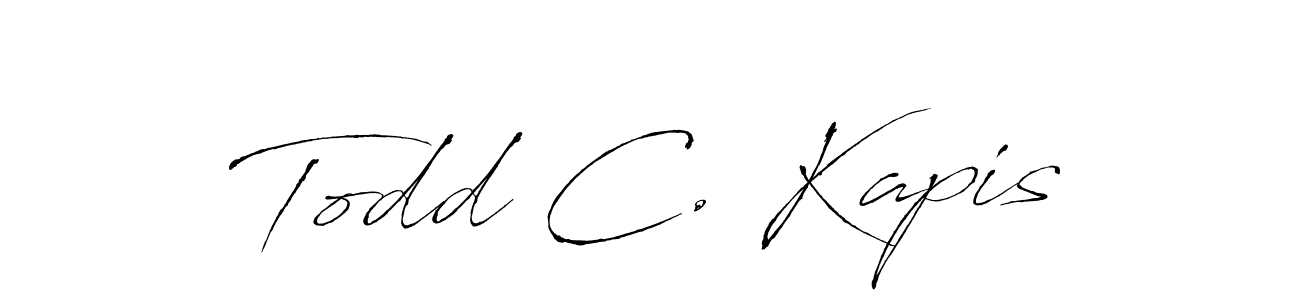 How to make Todd C. Kapis name signature. Use Antro_Vectra style for creating short signs online. This is the latest handwritten sign. Todd C. Kapis signature style 6 images and pictures png