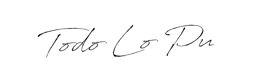 Make a beautiful signature design for name Todo Lo Pu. With this signature (Antro_Vectra) style, you can create a handwritten signature for free. Todo Lo Pu signature style 6 images and pictures png