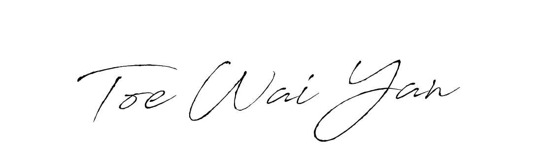 Design your own signature with our free online signature maker. With this signature software, you can create a handwritten (Antro_Vectra) signature for name Toe Wai Yan. Toe Wai Yan signature style 6 images and pictures png