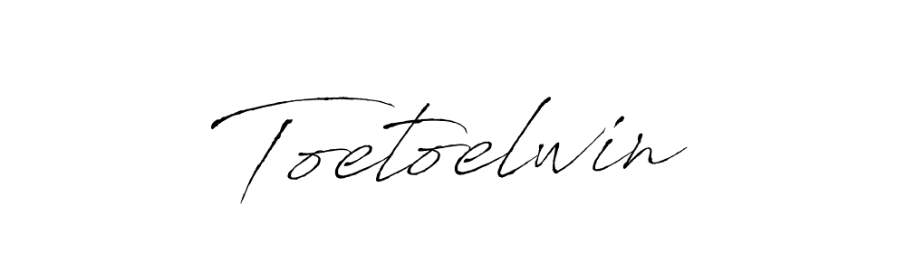 You should practise on your own different ways (Antro_Vectra) to write your name (Toetoelwin) in signature. don't let someone else do it for you. Toetoelwin signature style 6 images and pictures png