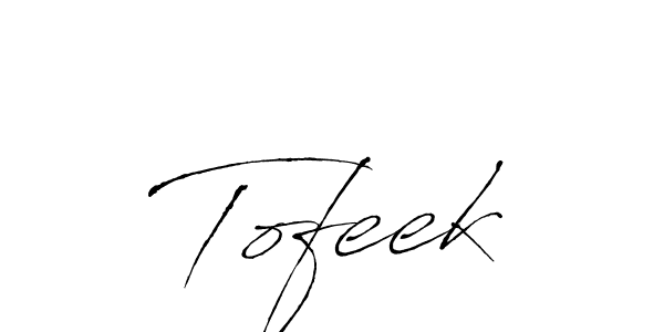 How to make Tofeek name signature. Use Antro_Vectra style for creating short signs online. This is the latest handwritten sign. Tofeek signature style 6 images and pictures png