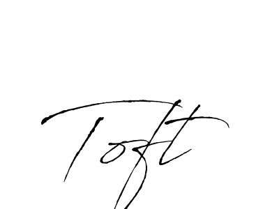 Make a beautiful signature design for name Toft. With this signature (Antro_Vectra) style, you can create a handwritten signature for free. Toft signature style 6 images and pictures png