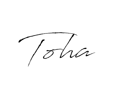Toha stylish signature style. Best Handwritten Sign (Antro_Vectra) for my name. Handwritten Signature Collection Ideas for my name Toha. Toha signature style 6 images and pictures png