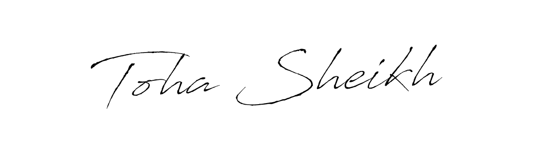 How to make Toha Sheikh name signature. Use Antro_Vectra style for creating short signs online. This is the latest handwritten sign. Toha Sheikh signature style 6 images and pictures png