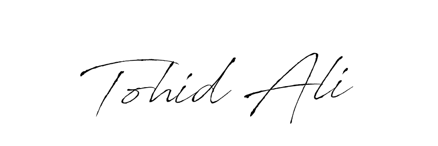 Design your own signature with our free online signature maker. With this signature software, you can create a handwritten (Antro_Vectra) signature for name Tohid Ali. Tohid Ali signature style 6 images and pictures png