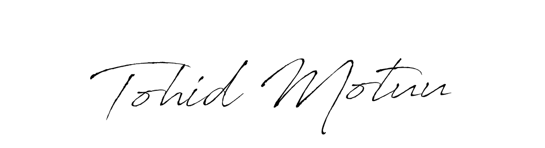 How to make Tohid Motuu name signature. Use Antro_Vectra style for creating short signs online. This is the latest handwritten sign. Tohid Motuu signature style 6 images and pictures png