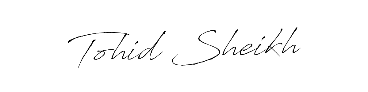 Tohid Sheikh stylish signature style. Best Handwritten Sign (Antro_Vectra) for my name. Handwritten Signature Collection Ideas for my name Tohid Sheikh. Tohid Sheikh signature style 6 images and pictures png