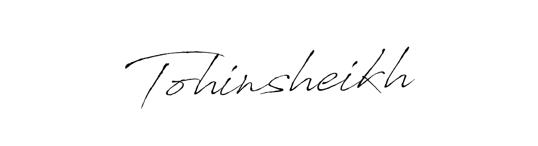 Use a signature maker to create a handwritten signature online. With this signature software, you can design (Antro_Vectra) your own signature for name Tohinsheikh. Tohinsheikh signature style 6 images and pictures png
