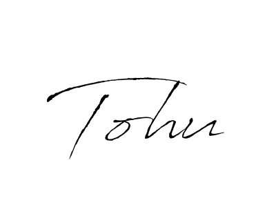 How to make Tohu signature? Antro_Vectra is a professional autograph style. Create handwritten signature for Tohu name. Tohu signature style 6 images and pictures png