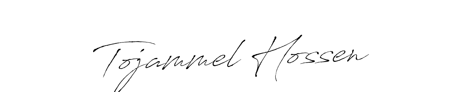 The best way (Antro_Vectra) to make a short signature is to pick only two or three words in your name. The name Tojammel Hossen include a total of six letters. For converting this name. Tojammel Hossen signature style 6 images and pictures png