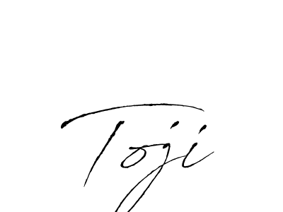 Design your own signature with our free online signature maker. With this signature software, you can create a handwritten (Antro_Vectra) signature for name Toji. Toji signature style 6 images and pictures png