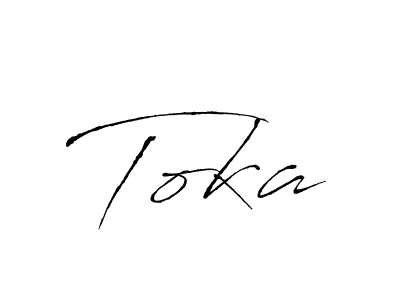 Antro_Vectra is a professional signature style that is perfect for those who want to add a touch of class to their signature. It is also a great choice for those who want to make their signature more unique. Get Toka name to fancy signature for free. Toka signature style 6 images and pictures png