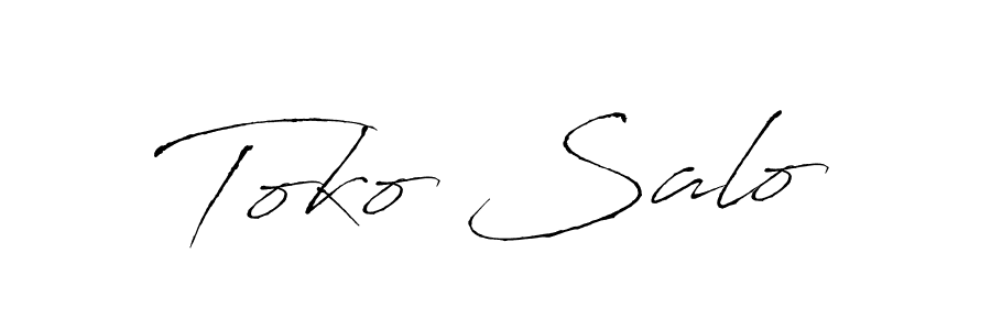 Toko Salo stylish signature style. Best Handwritten Sign (Antro_Vectra) for my name. Handwritten Signature Collection Ideas for my name Toko Salo. Toko Salo signature style 6 images and pictures png