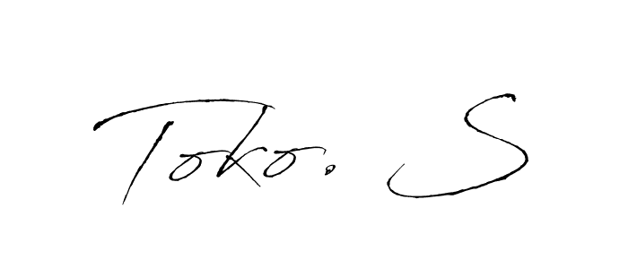 Create a beautiful signature design for name Toko. S. With this signature (Antro_Vectra) fonts, you can make a handwritten signature for free. Toko. S signature style 6 images and pictures png