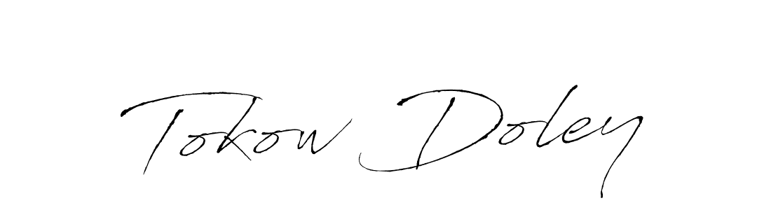 The best way (Antro_Vectra) to make a short signature is to pick only two or three words in your name. The name Tokow Doley include a total of six letters. For converting this name. Tokow Doley signature style 6 images and pictures png