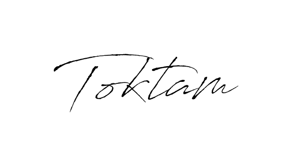How to make Toktam signature? Antro_Vectra is a professional autograph style. Create handwritten signature for Toktam name. Toktam signature style 6 images and pictures png