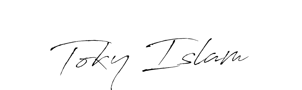 It looks lik you need a new signature style for name Toky Islam. Design unique handwritten (Antro_Vectra) signature with our free signature maker in just a few clicks. Toky Islam signature style 6 images and pictures png
