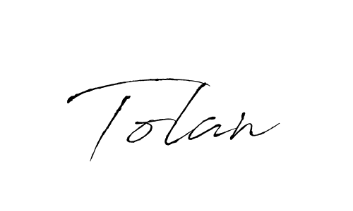 Design your own signature with our free online signature maker. With this signature software, you can create a handwritten (Antro_Vectra) signature for name Tolan. Tolan signature style 6 images and pictures png