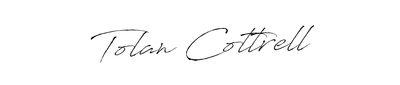 Make a beautiful signature design for name Tolan Cottrell. With this signature (Antro_Vectra) style, you can create a handwritten signature for free. Tolan Cottrell signature style 6 images and pictures png