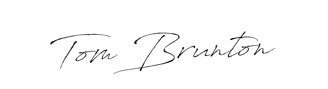 How to make Tom Brunton name signature. Use Antro_Vectra style for creating short signs online. This is the latest handwritten sign. Tom Brunton signature style 6 images and pictures png