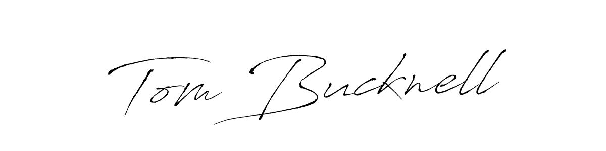 Tom Bucknell stylish signature style. Best Handwritten Sign (Antro_Vectra) for my name. Handwritten Signature Collection Ideas for my name Tom Bucknell. Tom Bucknell signature style 6 images and pictures png