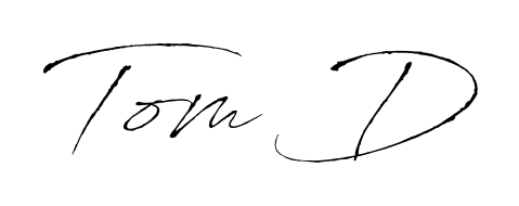 Tom D stylish signature style. Best Handwritten Sign (Antro_Vectra) for my name. Handwritten Signature Collection Ideas for my name Tom D. Tom D signature style 6 images and pictures png