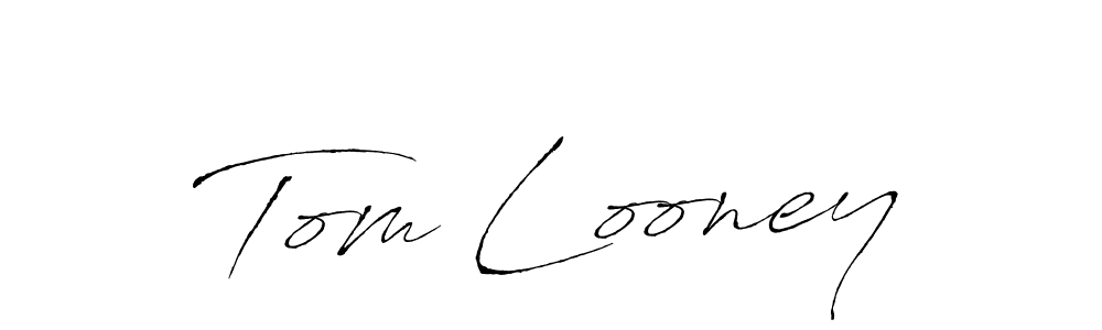 Tom Looney stylish signature style. Best Handwritten Sign (Antro_Vectra) for my name. Handwritten Signature Collection Ideas for my name Tom Looney. Tom Looney signature style 6 images and pictures png