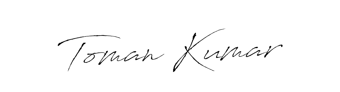 The best way (Antro_Vectra) to make a short signature is to pick only two or three words in your name. The name Toman Kumar include a total of six letters. For converting this name. Toman Kumar signature style 6 images and pictures png