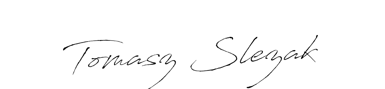 The best way (Antro_Vectra) to make a short signature is to pick only two or three words in your name. The name Tomasz Slezak include a total of six letters. For converting this name. Tomasz Slezak signature style 6 images and pictures png