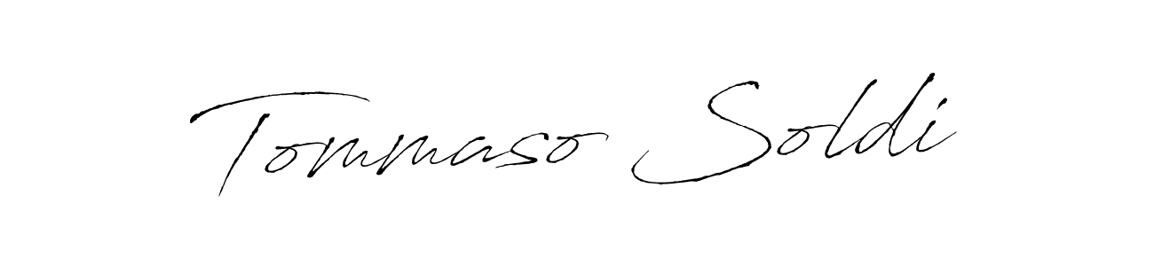 Design your own signature with our free online signature maker. With this signature software, you can create a handwritten (Antro_Vectra) signature for name Tommaso Soldi. Tommaso Soldi signature style 6 images and pictures png