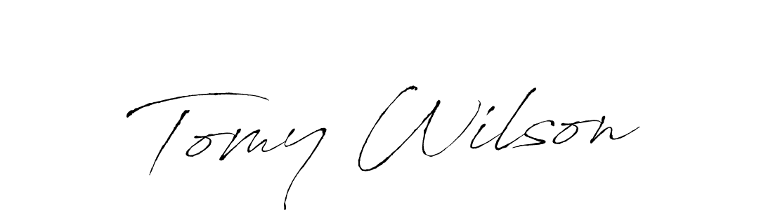 Create a beautiful signature design for name Tomy Wilson. With this signature (Antro_Vectra) fonts, you can make a handwritten signature for free. Tomy Wilson signature style 6 images and pictures png