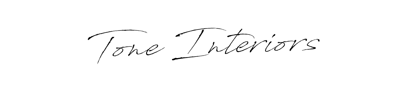 The best way (Antro_Vectra) to make a short signature is to pick only two or three words in your name. The name Tone Interiors include a total of six letters. For converting this name. Tone Interiors signature style 6 images and pictures png