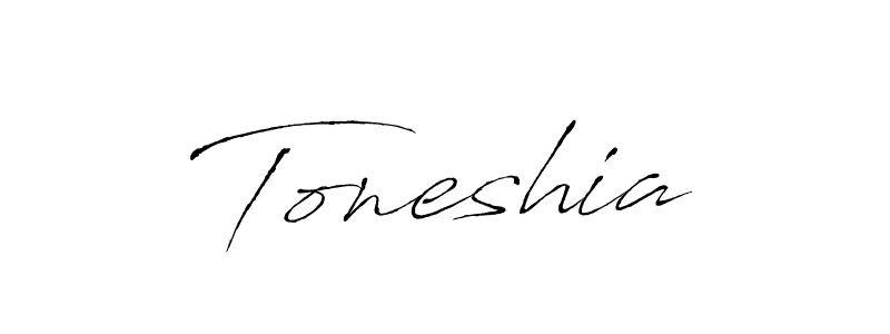 Toneshia stylish signature style. Best Handwritten Sign (Antro_Vectra) for my name. Handwritten Signature Collection Ideas for my name Toneshia. Toneshia signature style 6 images and pictures png