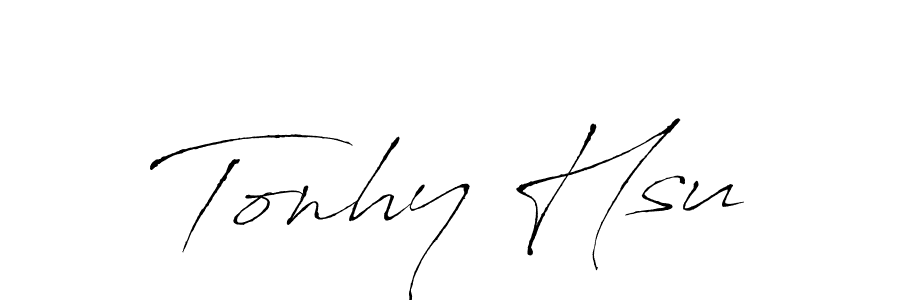 The best way (Antro_Vectra) to make a short signature is to pick only two or three words in your name. The name Tonhy Hsu include a total of six letters. For converting this name. Tonhy Hsu signature style 6 images and pictures png