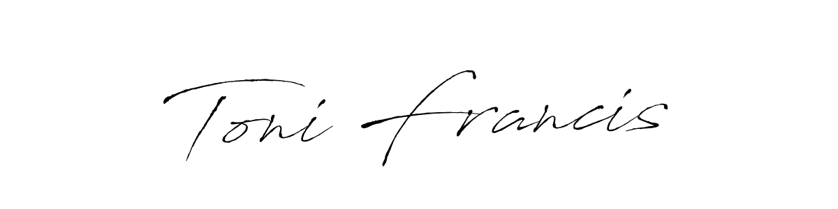 Design your own signature with our free online signature maker. With this signature software, you can create a handwritten (Antro_Vectra) signature for name Toni Francis. Toni Francis signature style 6 images and pictures png