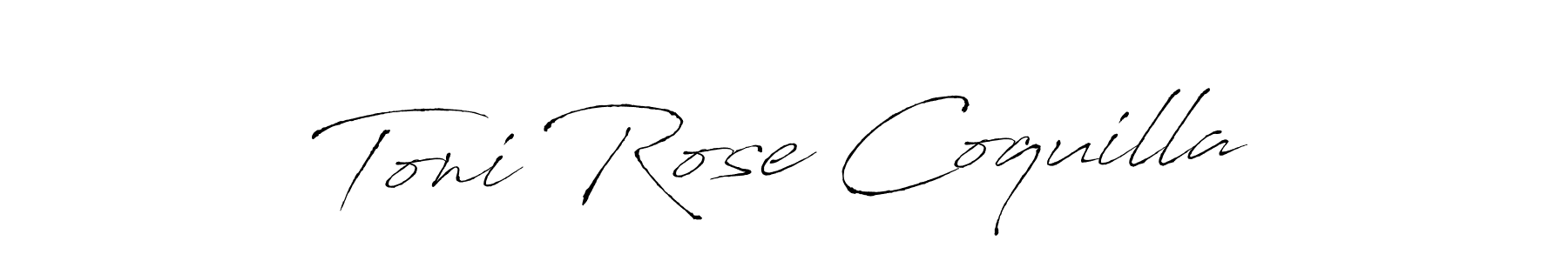 if you are searching for the best signature style for your name Toni Rose Coquilla. so please give up your signature search. here we have designed multiple signature styles  using Antro_Vectra. Toni Rose Coquilla signature style 6 images and pictures png