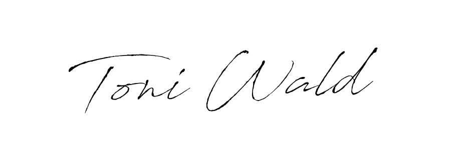 How to make Toni Wald name signature. Use Antro_Vectra style for creating short signs online. This is the latest handwritten sign. Toni Wald signature style 6 images and pictures png