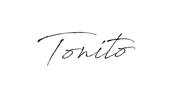 Create a beautiful signature design for name Tonito. With this signature (Antro_Vectra) fonts, you can make a handwritten signature for free. Tonito signature style 6 images and pictures png